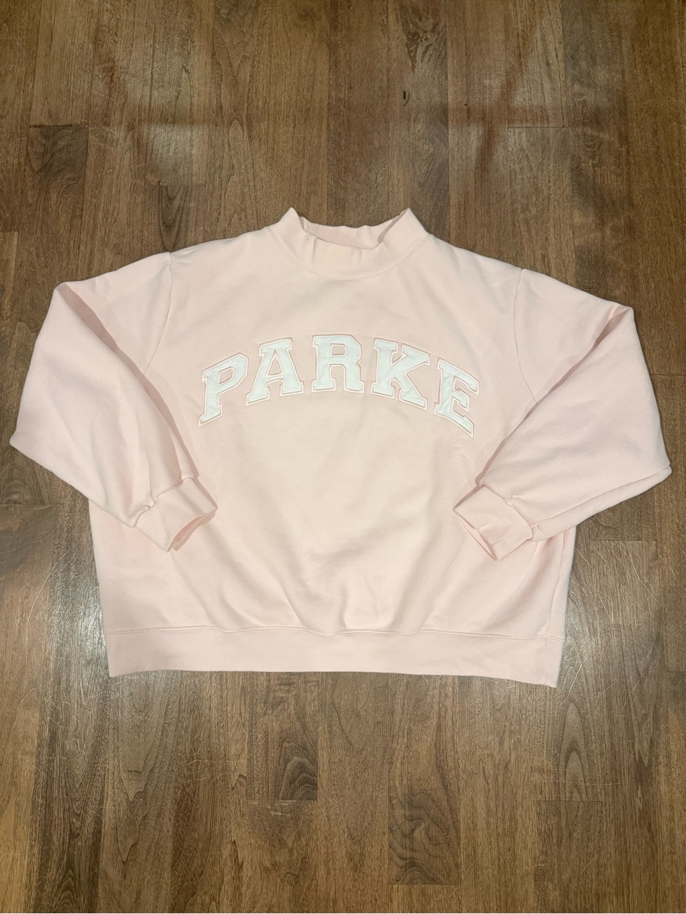 Parke Mockneck- Rose XXL (Fleece) with White Lettering